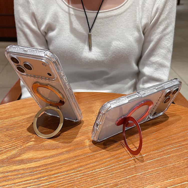 Capa de telemóvel magnética com suporte metálico pivotante transparente, para iPhone 17 Pro Max, para iPhone 17 Pro