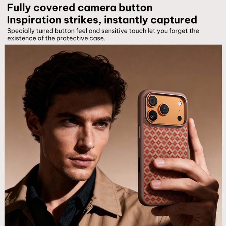 Capa de telemóvel magnética resistente a choques Benks Y3 com padrão de diamante em Kevlar, para iPhone 17 Pro Max, para iPhone 17 Pro