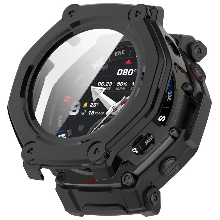 xDfind Tempered Film Integrated PC Watch Protective Cover, For Amazfit T-Rex 3 Pro 44mm, For Amazfit T-Rex 3 Pro 48mm