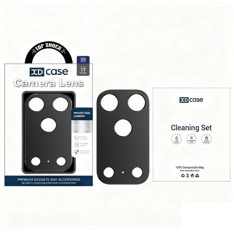 XDcase Protetor de Lente de Câmara Metálico Plano e Oco, Para iPhone 17 Pro Max, Para iPhone 17 Pro