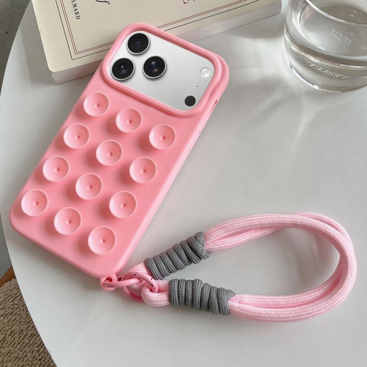 Capa de telemóvel simples em silicone com ventosa e cordão, Para iPhone 17 Pro Max, Para iPhone 17 Pro, Para iPhone 17, Para iPhone Air, Para iPhone 16 Pro Max, Para iPhone 16 Pro, Para iPhone 16 Plus, Para iPhone 16