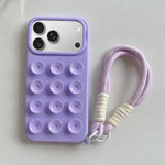 Capa de telemóvel simples em silicone com ventosa e cordão, Para iPhone 17 Pro Max, Para iPhone 17 Pro, Para iPhone 17, Para iPhone Air, Para iPhone 16 Pro Max, Para iPhone 16 Pro, Para iPhone 16 Plus, Para iPhone 16