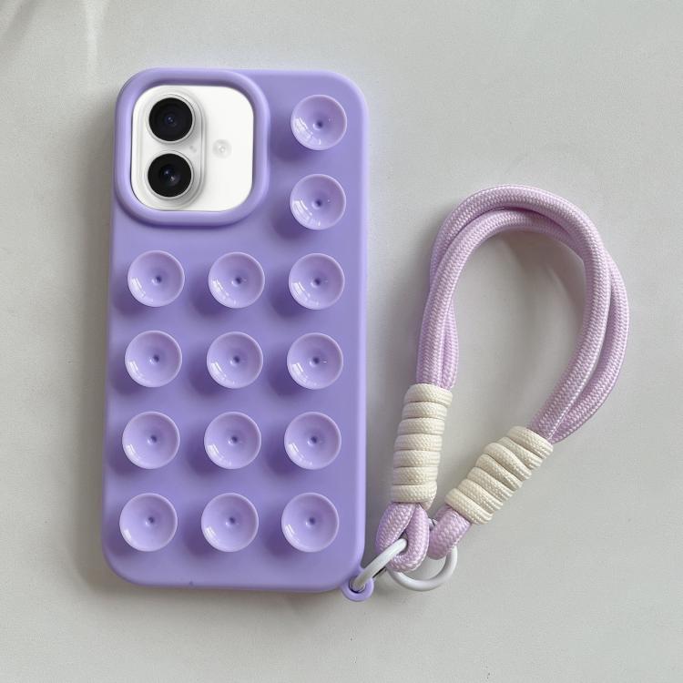 Capa de telemóvel simples em silicone com ventosa e cordão, Para iPhone 17 Pro Max, Para iPhone 17 Pro, Para iPhone 17, Para iPhone Air, Para iPhone 16 Pro Max, Para iPhone 16 Pro, Para iPhone 16 Plus, Para iPhone 16