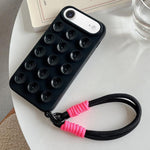 Capa de telemóvel simples em silicone com ventosa e cordão, Para iPhone 17 Pro Max, Para iPhone 17 Pro, Para iPhone 17, Para iPhone Air, Para iPhone 16 Pro Max, Para iPhone 16 Pro, Para iPhone 16 Plus, Para iPhone 16