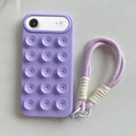 Capa de telemóvel simples em silicone com ventosa e cordão, Para iPhone 17 Pro Max, Para iPhone 17 Pro, Para iPhone 17, Para iPhone Air, Para iPhone 16 Pro Max, Para iPhone 16 Pro, Para iPhone 16 Plus, Para iPhone 16