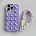 Capa de telemóvel simples em silicone com ventosa e cordão, Para iPhone 17 Pro Max, Para iPhone 17 Pro, Para iPhone 17, Para iPhone Air, Para iPhone 16 Pro Max, Para iPhone 16 Pro, Para iPhone 16 Plus, Para iPhone 16