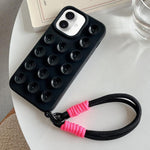Capa de telemóvel simples em silicone com ventosa e cordão, Para iPhone 17 Pro Max, Para iPhone 17 Pro, Para iPhone 17, Para iPhone Air, Para iPhone 16 Pro Max, Para iPhone 16 Pro, Para iPhone 16 Plus, Para iPhone 16