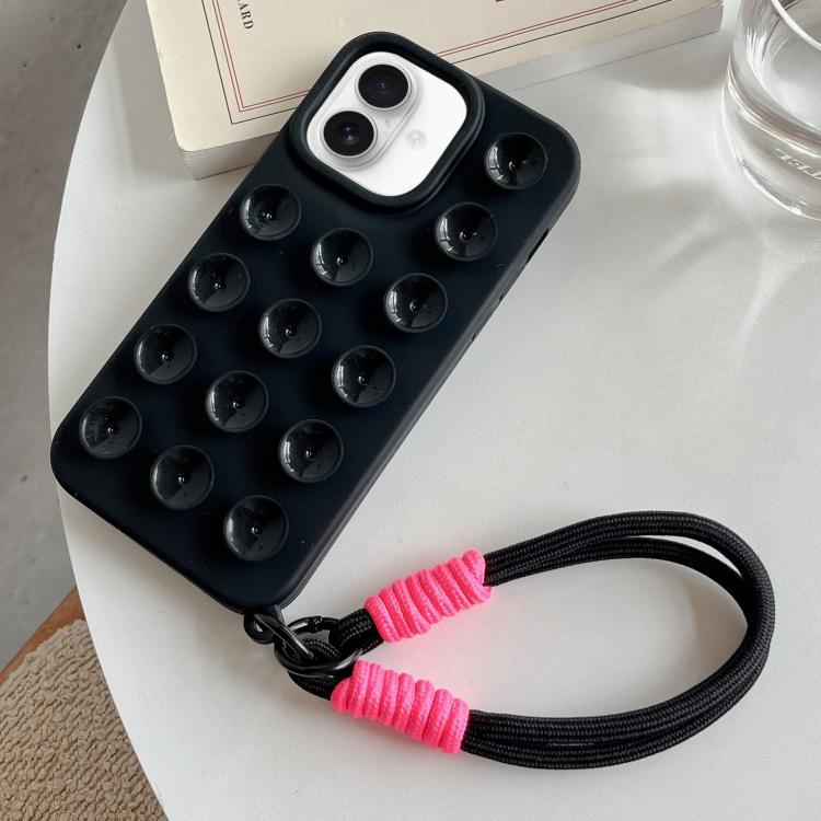 Capa de telemóvel simples em silicone com ventosa e cordão, Para iPhone 17 Pro Max, Para iPhone 17 Pro, Para iPhone 17, Para iPhone Air, Para iPhone 16 Pro Max, Para iPhone 16 Pro, Para iPhone 16 Plus, Para iPhone 16