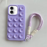 Capa de telemóvel simples em silicone com ventosa e cordão, Para iPhone 17 Pro Max, Para iPhone 17 Pro, Para iPhone 17, Para iPhone Air, Para iPhone 16 Pro Max, Para iPhone 16 Pro, Para iPhone 16 Plus, Para iPhone 16