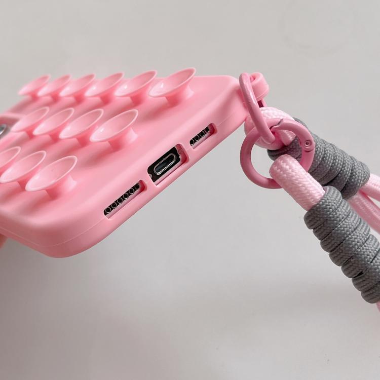 Capa de telemóvel simples em silicone com ventosa e cordão, Para iPhone 17 Pro Max, Para iPhone 17 Pro, Para iPhone 17, Para iPhone Air, Para iPhone 16 Pro Max, Para iPhone 16 Pro, Para iPhone 16 Plus, Para iPhone 16
