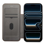 Capa de telemóvel magnética ultra-fina em pele vegana com slot para cartão ESEBLE, Para iPhone 17 Pro Max, Para iPhone 17 Pro, Para iPhone 17, Para iPhone Air