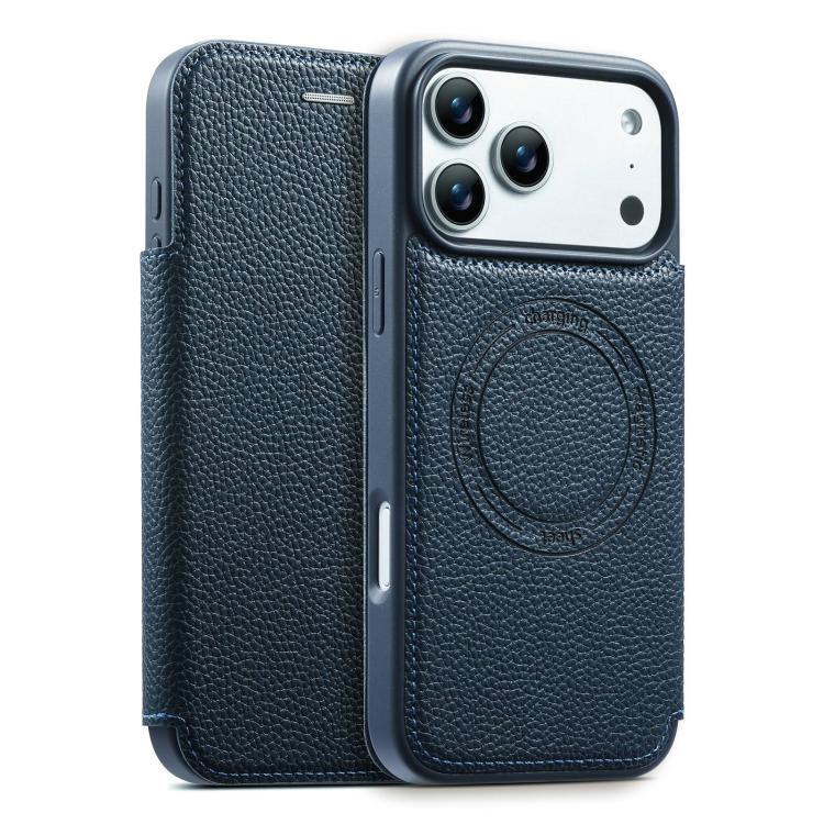 Capa de telemóvel magnética ultra-fina em pele vegana com slot para cartão ESEBLE, Para iPhone 17 Pro Max, Para iPhone 17 Pro, Para iPhone 17, Para iPhone Air