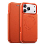 Capa de telemóvel magnética ultra-fina em pele vegana com slot para cartão ESEBLE, Para iPhone 17 Pro Max, Para iPhone 17 Pro, Para iPhone 17, Para iPhone Air