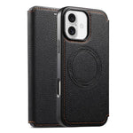 Capa de telemóvel magnética ultra-fina em pele vegana com slot para cartão ESEBLE, Para iPhone 17 Pro Max, Para iPhone 17 Pro, Para iPhone 17, Para iPhone Air