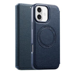 Capa de telemóvel magnética ultra-fina em pele vegana com slot para cartão ESEBLE, Para iPhone 17 Pro Max, Para iPhone 17 Pro, Para iPhone 17, Para iPhone Air
