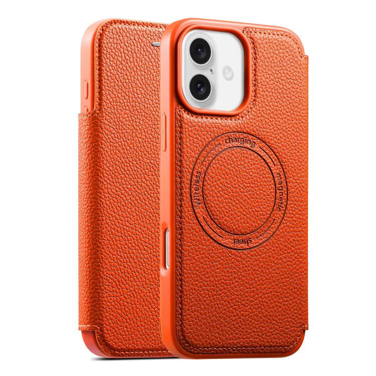 Capa de telemóvel magnética ultra-fina em pele vegana com slot para cartão ESEBLE, Para iPhone 17 Pro Max, Para iPhone 17 Pro, Para iPhone 17, Para iPhone Air