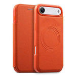 Capa de telemóvel magnética ultra-fina em pele vegana com slot para cartão ESEBLE, Para iPhone 17 Pro Max, Para iPhone 17 Pro, Para iPhone 17, Para iPhone Air