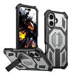 Hidden Metal Holder Magnetic Shockproof Phone Case, For iPhone 17 Pro Max, For iPhone 17 Pro, For iPhone 17, For iPhone Air, For iPhone 16 Pro Max, For iPhone 16 Pro, For iPhone 16 Plus, For iPhone 16