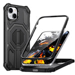 Capa para telemóvel anti-impactos com suporte metálico oculto magnético, Para iPhone 15 Pro Max, Para iPhone 15 Pro, Para iPhone 15 Plus / 14 Plus, Para iPhone 15, Para iPhone 14 / 13, Para iPhone 14 Pro, Para iPhone 14 Pro Max, Para iPhone 13 Pro Max