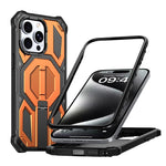 Capa para telemóvel anti-impactos com suporte metálico oculto magnético, Para iPhone 15 Pro Max, Para iPhone 15 Pro, Para iPhone 15 Plus / 14 Plus, Para iPhone 15, Para iPhone 14 / 13, Para iPhone 14 Pro, Para iPhone 14 Pro Max, Para iPhone 13 Pro Max
