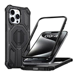 Capa para telemóvel anti-impactos com suporte metálico oculto magnético, Para iPhone 15 Pro Max, Para iPhone 15 Pro, Para iPhone 15 Plus / 14 Plus, Para iPhone 15, Para iPhone 14 / 13, Para iPhone 14 Pro, Para iPhone 14 Pro Max, Para iPhone 13 Pro Max