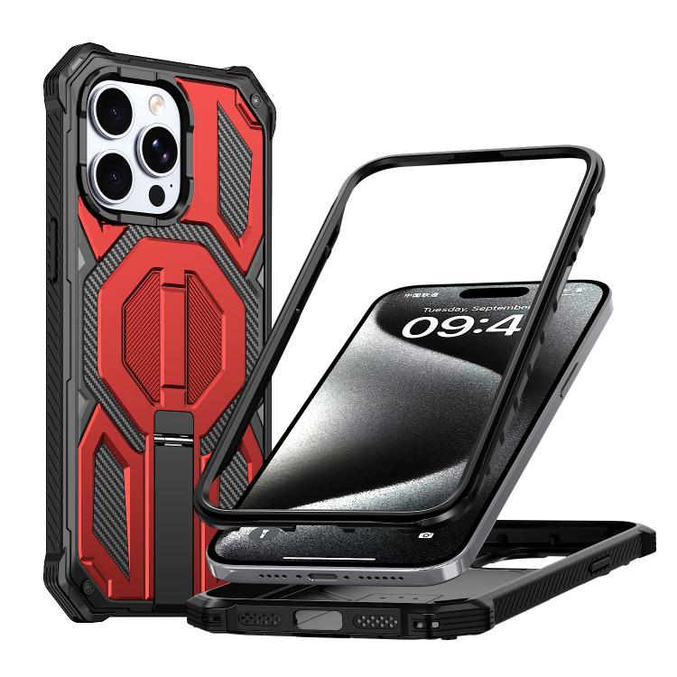 Capa para telemóvel anti-impactos com suporte metálico oculto magnético, Para iPhone 15 Pro Max, Para iPhone 15 Pro, Para iPhone 15 Plus / 14 Plus, Para iPhone 15, Para iPhone 14 / 13, Para iPhone 14 Pro, Para iPhone 14 Pro Max, Para iPhone 13 Pro Max