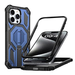 Capa para telemóvel anti-impactos com suporte metálico oculto magnético, Para iPhone 15 Pro Max, Para iPhone 15 Pro, Para iPhone 15 Plus / 14 Plus, Para iPhone 15, Para iPhone 14 / 13, Para iPhone 14 Pro, Para iPhone 14 Pro Max, Para iPhone 13 Pro Max