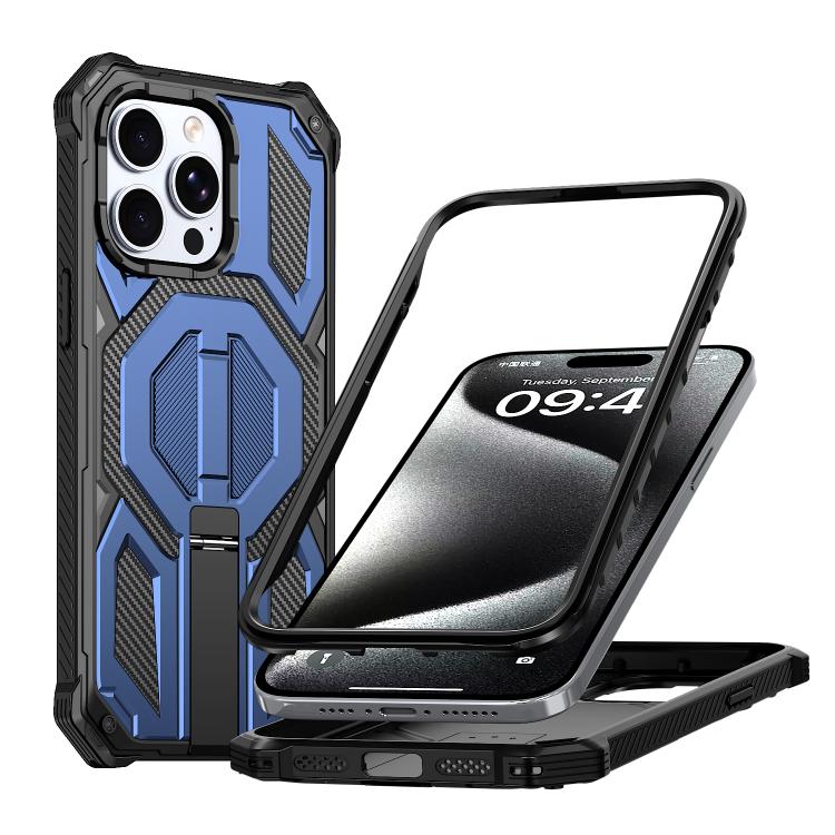 Capa para telemóvel anti-impactos com suporte metálico oculto magnético, Para iPhone 15 Pro Max, Para iPhone 15 Pro, Para iPhone 15 Plus / 14 Plus, Para iPhone 15, Para iPhone 14 / 13, Para iPhone 14 Pro, Para iPhone 14 Pro Max, Para iPhone 13 Pro Max