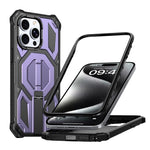Capa para telemóvel anti-impactos com suporte metálico oculto magnético, Para iPhone 15 Pro Max, Para iPhone 15 Pro, Para iPhone 15 Plus / 14 Plus, Para iPhone 15, Para iPhone 14 / 13, Para iPhone 14 Pro, Para iPhone 14 Pro Max, Para iPhone 13 Pro Max