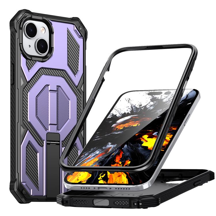 Capa para telemóvel anti-impactos com suporte metálico oculto magnético, Para iPhone 15 Pro Max, Para iPhone 15 Pro, Para iPhone 15 Plus / 14 Plus, Para iPhone 15, Para iPhone 14 / 13, Para iPhone 14 Pro, Para iPhone 14 Pro Max, Para iPhone 13 Pro Max