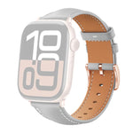 Pulseira de Relógio em Couro Vegano com Grão Fino Preto e Fivela Dourada Rosa xDfind, Para Apple Watch 42 / 44 / 45 / 46 / 49mm, Para Apple Watch 38 / 40 / 41 / S11 42mm