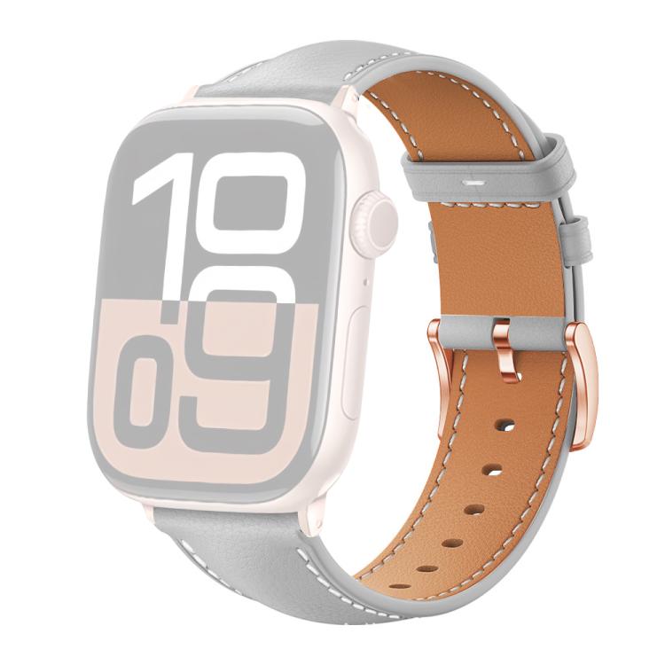 Pulseira de Relógio em Couro Vegano com Grão Fino Preto e Fivela Dourada Rosa xDfind, Para Apple Watch 42 / 44 / 45 / 46 / 49mm, Para Apple Watch 38 / 40 / 41 / S11 42mm