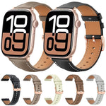Pulseira de Relógio em Couro Vegano com Grão Fino Preto e Fivela Dourada Rosa xDfind, Para Apple Watch 42 / 44 / 45 / 46 / 49mm, Para Apple Watch 38 / 40 / 41 / S11 42mm