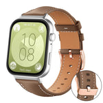 xDfind Rose Gold Buckle Black Shark Fine Grain Vegan Leather Watch Band, For Huawei Watch Fit4 Pro / Fit4 / Fit3