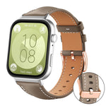 xDfind Rose Gold Buckle Black Shark Fine Grain Vegan Leather Watch Band, For Huawei Watch Fit4 Pro / Fit4 / Fit3