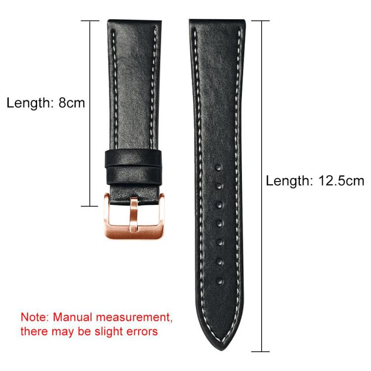 xDfind Rose Gold Buckle Black Shark Fine Grain Vegan Leather Watch Band, For Huawei Watch Fit4 Pro / Fit4 / Fit3