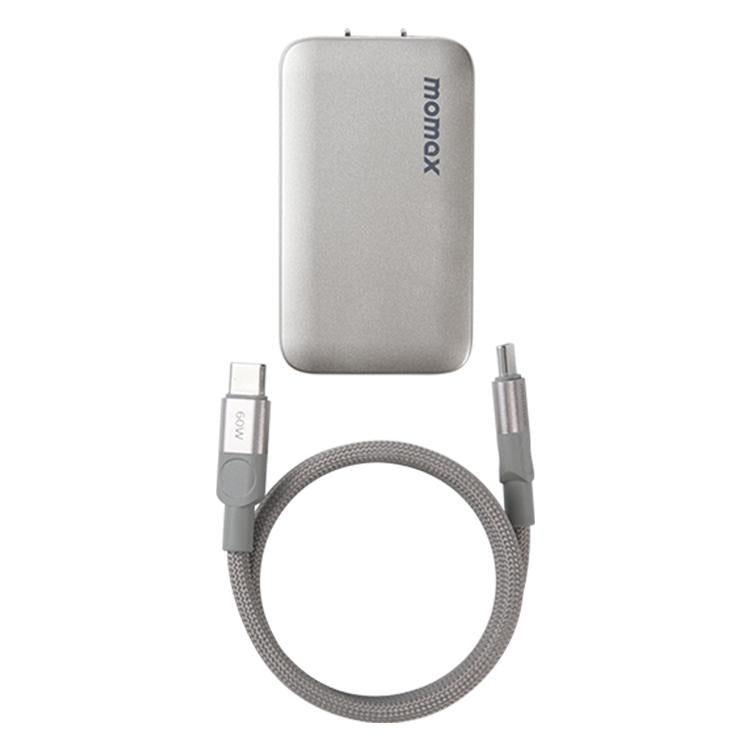 Kit de Carregador Rápido Silm GaN Ultra 45W 2-Portas MOMAX UM79 1-Carga, Ficha US