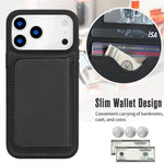 Carteira magnética destacável em pele sintética retro com bloqueio RFID, Para iPhone 17 Pro Max, Para iPhone 17 Pro
