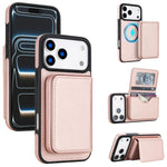 Carteira magnética destacável em pele sintética retro com bloqueio RFID, Para iPhone 17 Pro Max, Para iPhone 17 Pro