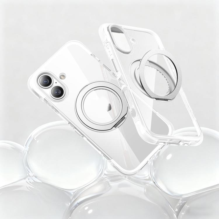 Capa de telemóvel magnética resistente a choques com suporte rotativo 360 em TPU com airbag a vácuo + acrílico, Para iPhone 17 Pro Max, Para iPhone 17 Pro, Para iPhone 17