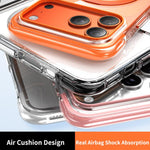 Capa de telemóvel magnética resistente a choques com suporte rotativo 360 em TPU com airbag a vácuo + acrílico, Para iPhone 17 Pro Max, Para iPhone 17 Pro, Para iPhone 17