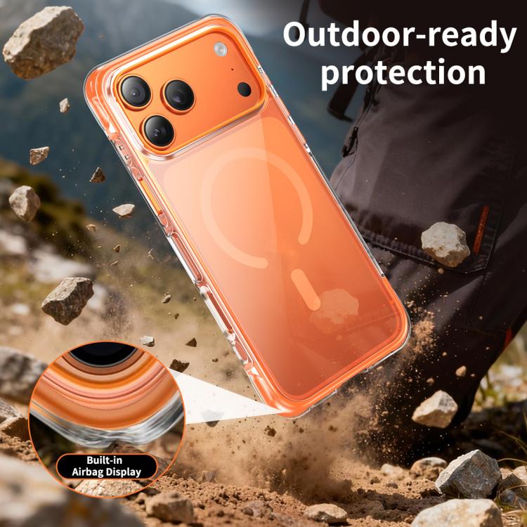 Capa de telemóvel magnética resistente a choques com airbag a vácuo em TPU + acrílico, Para iPhone 17 Pro Max, Para iPhone 17 Pro, Para iPhone 17