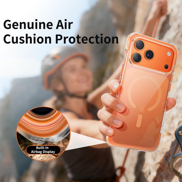 Capa de telemóvel magnética resistente a choques com airbag a vácuo em TPU + acrílico, Para iPhone 17 Pro Max, Para iPhone 17 Pro, Para iPhone 17