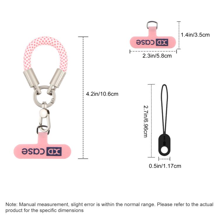 XDcase Cordão de pulso anti-perda para telemóvel com fivela metálica e junta, comprimento: 10,6 cm