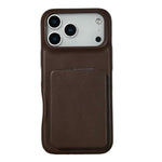 Capa de telemóvel resistente a choques com suporte espelho e textura de pele de cordeiro, Para iPhone 17 Pro Max, Para iPhone 17 Pro