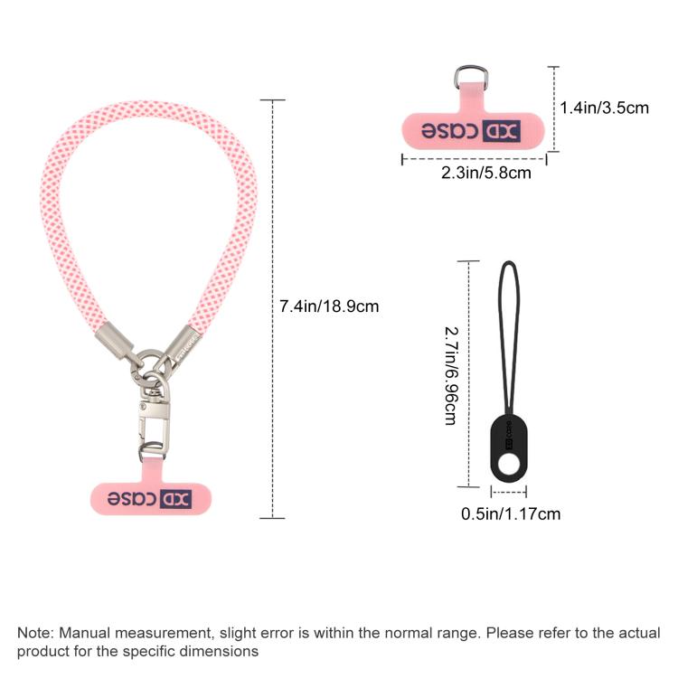 XDcase Cordão de pulso anti-perda para telemóvel com fivela metálica e junta, comprimento: 18,9 cm