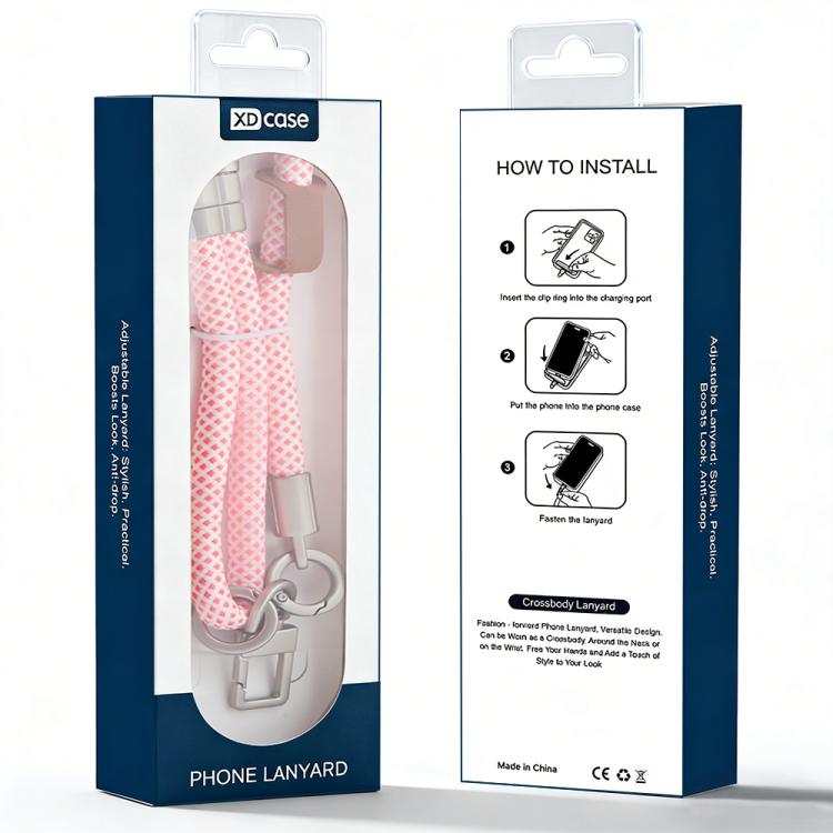 XDcase Cordão anti-perda para telemóvel com fivela metálica e junta, comprimento ajustável: 41-77 cm