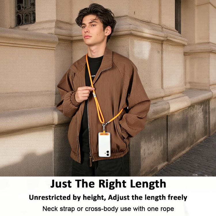 XDcase Cordão anti-perda para telemóvel com fivela metálica e junta, comprimento ajustável: 41-77 cm