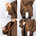 XDcase Cordão anti-perda para telemóvel com fivela metálica e junta, comprimento ajustável: 41-77 cm