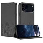 Capa de Telemóvel Magnética em Pele Vegana com Padrão de Tulipas e Borboletas, Para iPhone 17e / 16e, Para iPhone 17 Pro Max, Para iPhone 17 Pro, Para iPhone 17